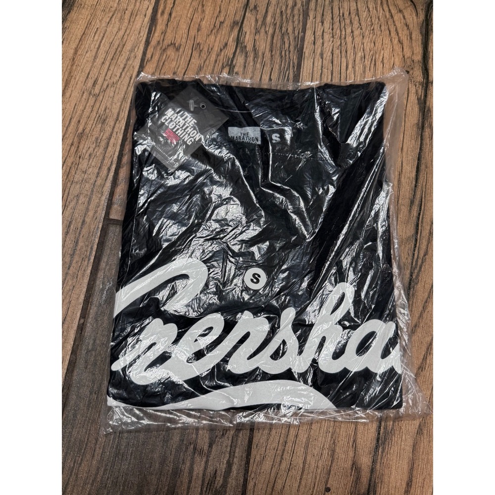 The Marathon Clothing TMC Crenshaw T-Shirt Black White‎ Script Mens Small NWT